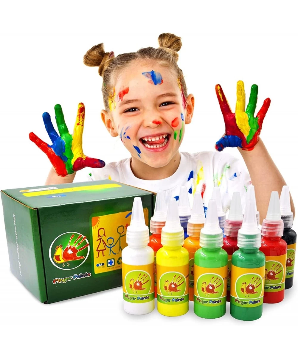 Safe Finger Paint Set for Kids Toddlers Non-Toxic Finger Painting Set Washable Art Painting Supplies Gift for Kids Age 3 4 5 ...