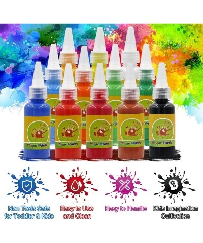 Safe Finger Paint Set for Kids Toddlers Non-Toxic Finger Painting Set Washable Art Painting Supplies Gift for Kids Age 3 4 5 ...