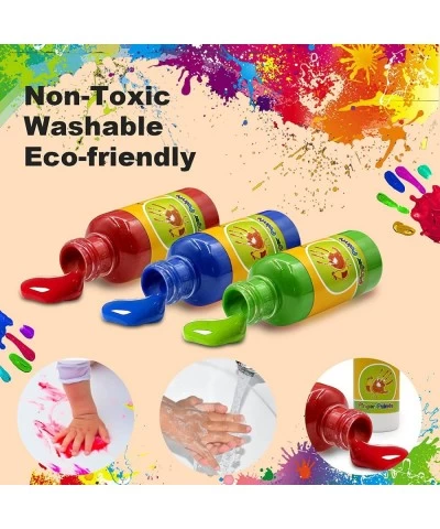 Safe Finger Paint Set for Kids Toddlers Non-Toxic Finger Painting Set Washable Art Painting Supplies Gift for Kids Age 3 4 5 ...