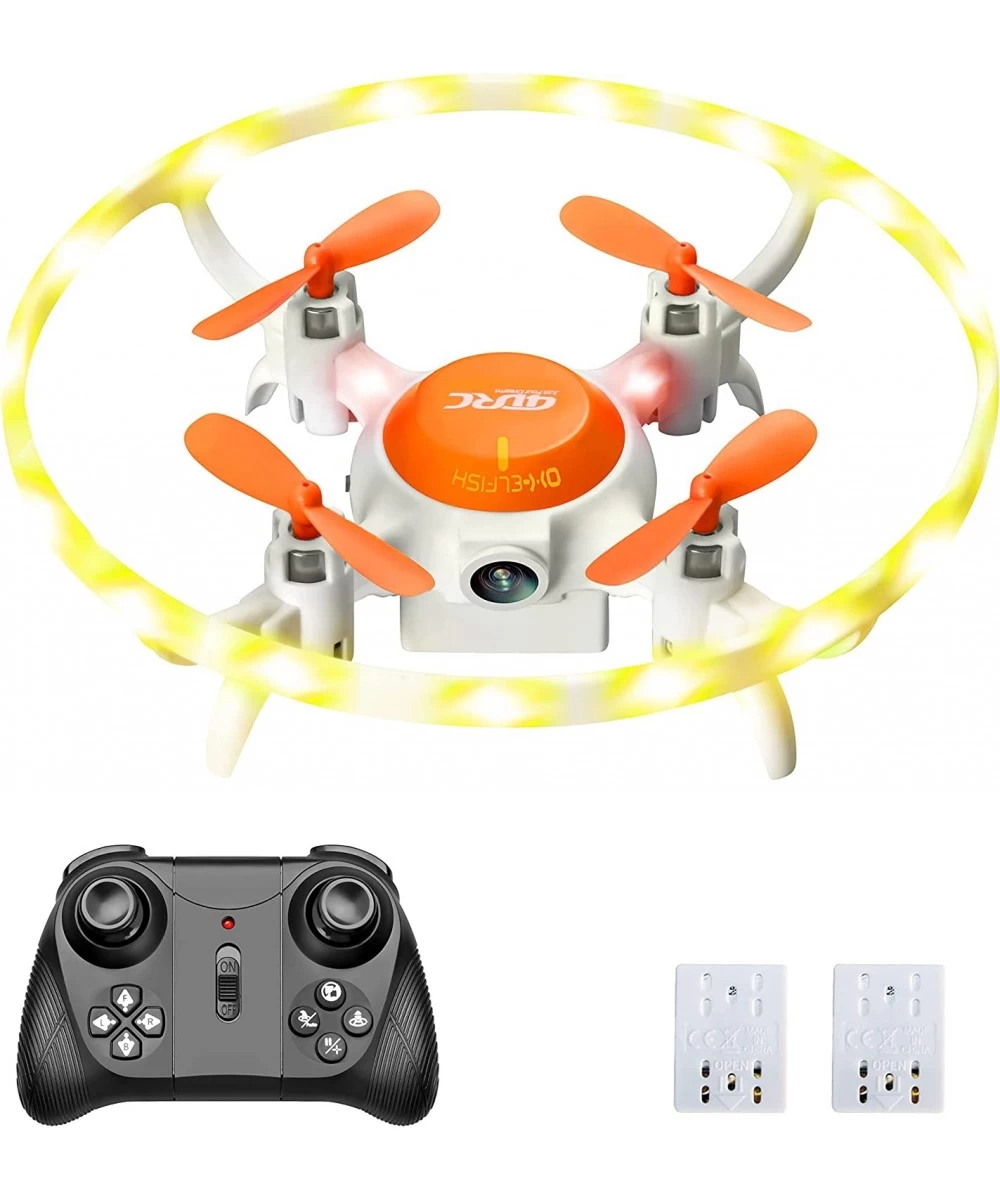 4DV5 Mini Drone for Kids Beginners Remote Control Drone Hobby RC Quadcopter with Yellow&White LED Light 360 Flips Altitude Ho...