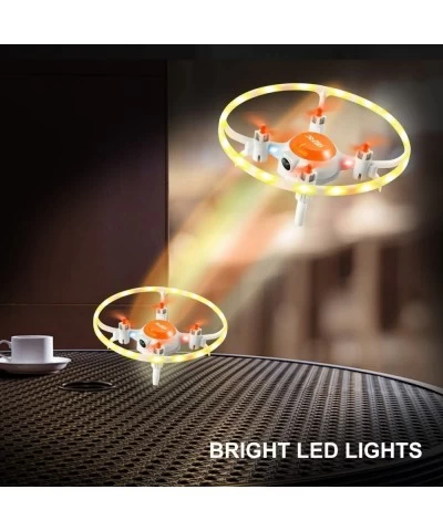 4DV5 Mini Drone for Kids Beginners Remote Control Drone Hobby RC Quadcopter with Yellow&White LED Light 360 Flips Altitude Ho...