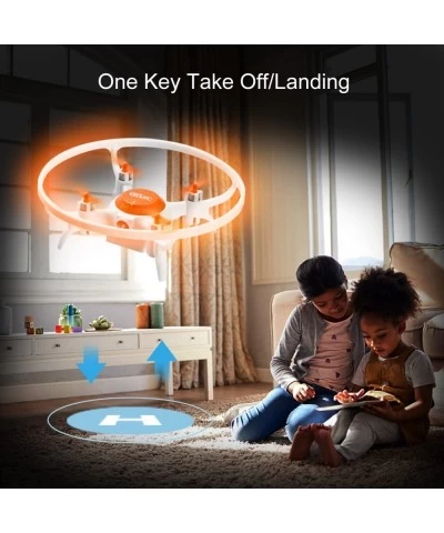 4DV5 Mini Drone for Kids Beginners Remote Control Drone Hobby RC Quadcopter with Yellow&White LED Light 360 Flips Altitude Ho...