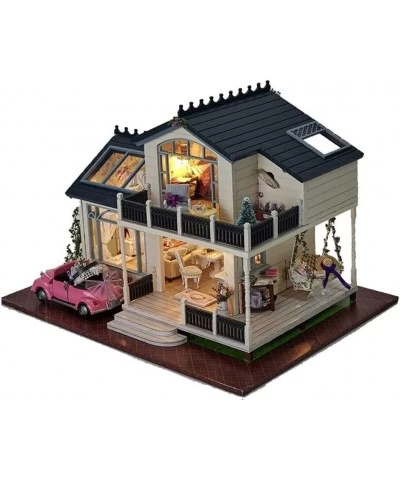 3D Wooden Miniature Dollhouse Kit DIY House Kit with Furniture 1:24 Scale DIY Dollhouse Kit (Provence Dust Proof and Music Bo...