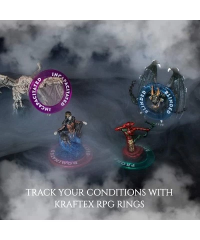 D&D Condition Markers [96 pcs] DND Condition Ring Tokens For Spell Effects Status (24 Conditions & Colors) - RGP Dungeons & D...