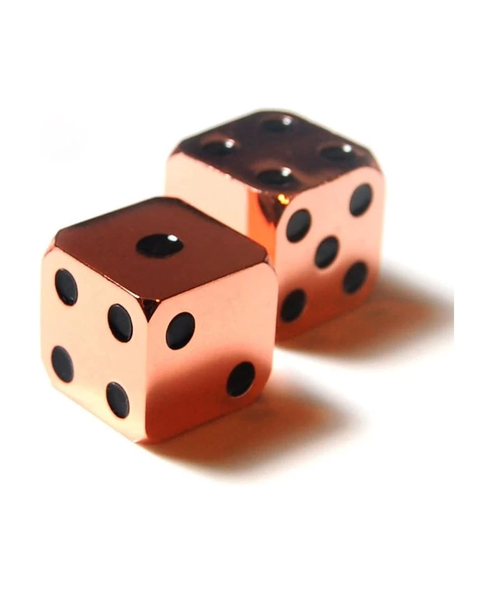 2Pcs D6 16mm Metal Alloy Custom & Unique Dice - Highly Polished Premium Edition (Corral Red Body / Black pips) $24.37 Game Ac...