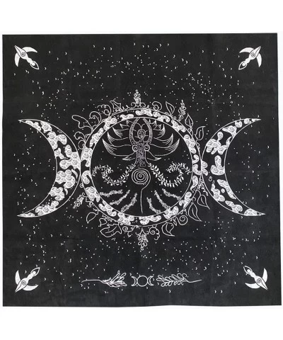 Altar Cloth High-Grade Velvet Fabric Triple Goddess Pentagram Tarot Cloth Use for Wiccan Witchcraft Supplies and Tools Tarot ...