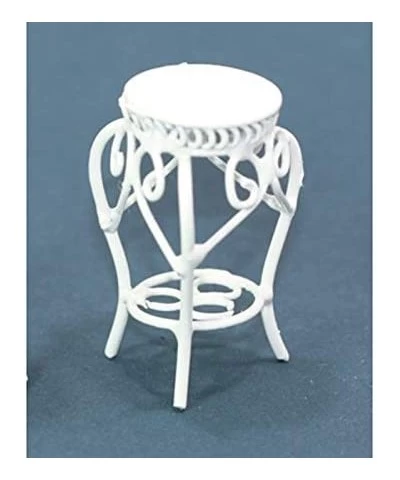 White Wire Side Table 1:24 Scale $26.03 Dollhouse Accessories