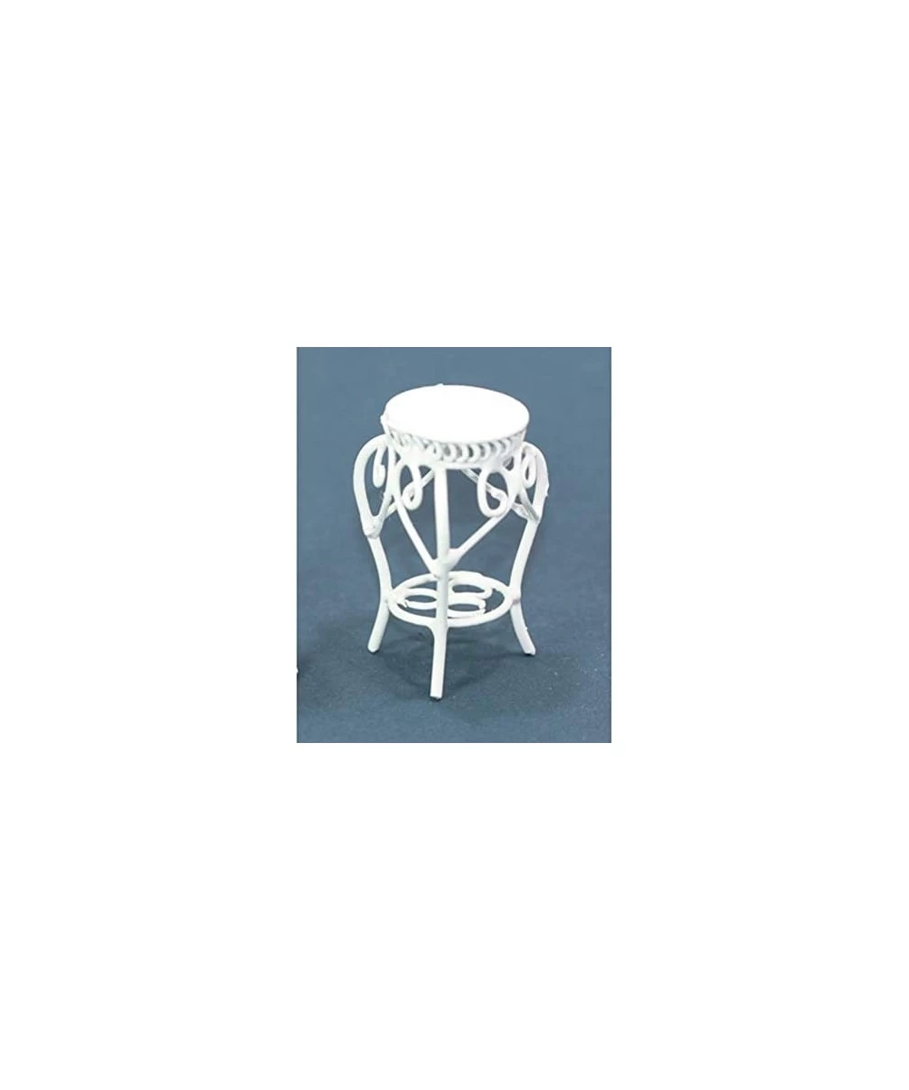 White Wire Side Table 1:24 Scale $26.03 Dollhouse Accessories