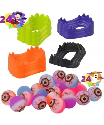 72 Pcs Halloween Game Toy Gifts-Scary Eyeballs Witch Fingers and Vampire Teeth Set for Kids Halloween Party Favors Trick or T...