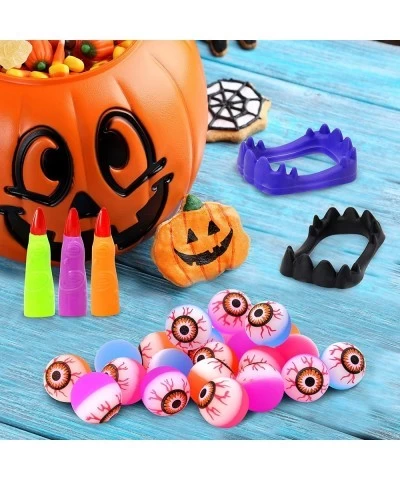 72 Pcs Halloween Game Toy Gifts-Scary Eyeballs Witch Fingers and Vampire Teeth Set for Kids Halloween Party Favors Trick or T...