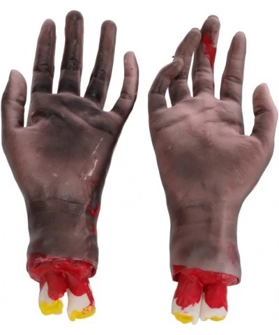 Halloween Props Decoration 2Pcs Lifelike Fake Severed Hands for Cosplay Stage Props Halloween Party $19.83 Gags & Practical J...