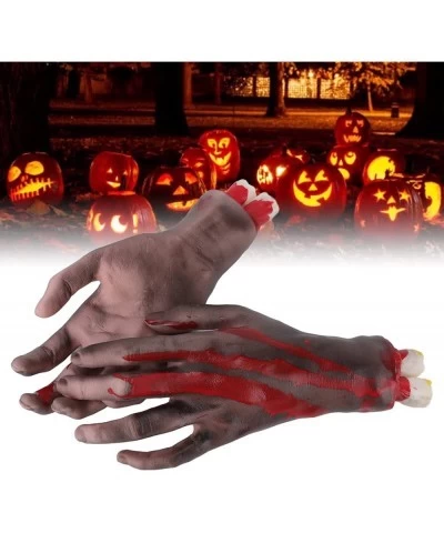 Halloween Props Decoration 2Pcs Lifelike Fake Severed Hands for Cosplay Stage Props Halloween Party $19.83 Gags & Practical J...