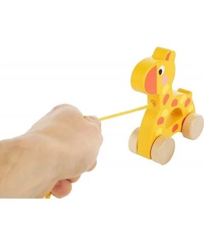 Adorable Giraffe Wooden Animal Pull Toy - Solid Wood Educational Baby Toy for Toddler Boys and Girls Age 18 Months and Up - C...