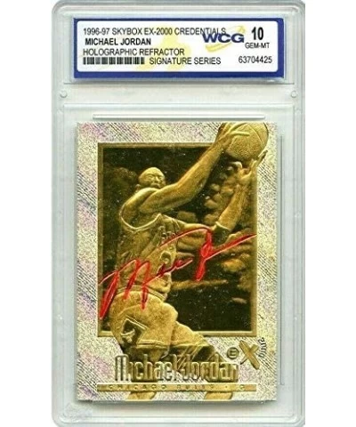 Michael Jordan 1996-97 Credentials EX-2000 Signature Series Graded GEM-MT 10 Refractor 23-KT Gold Card! $57.48 Trading Cards ...