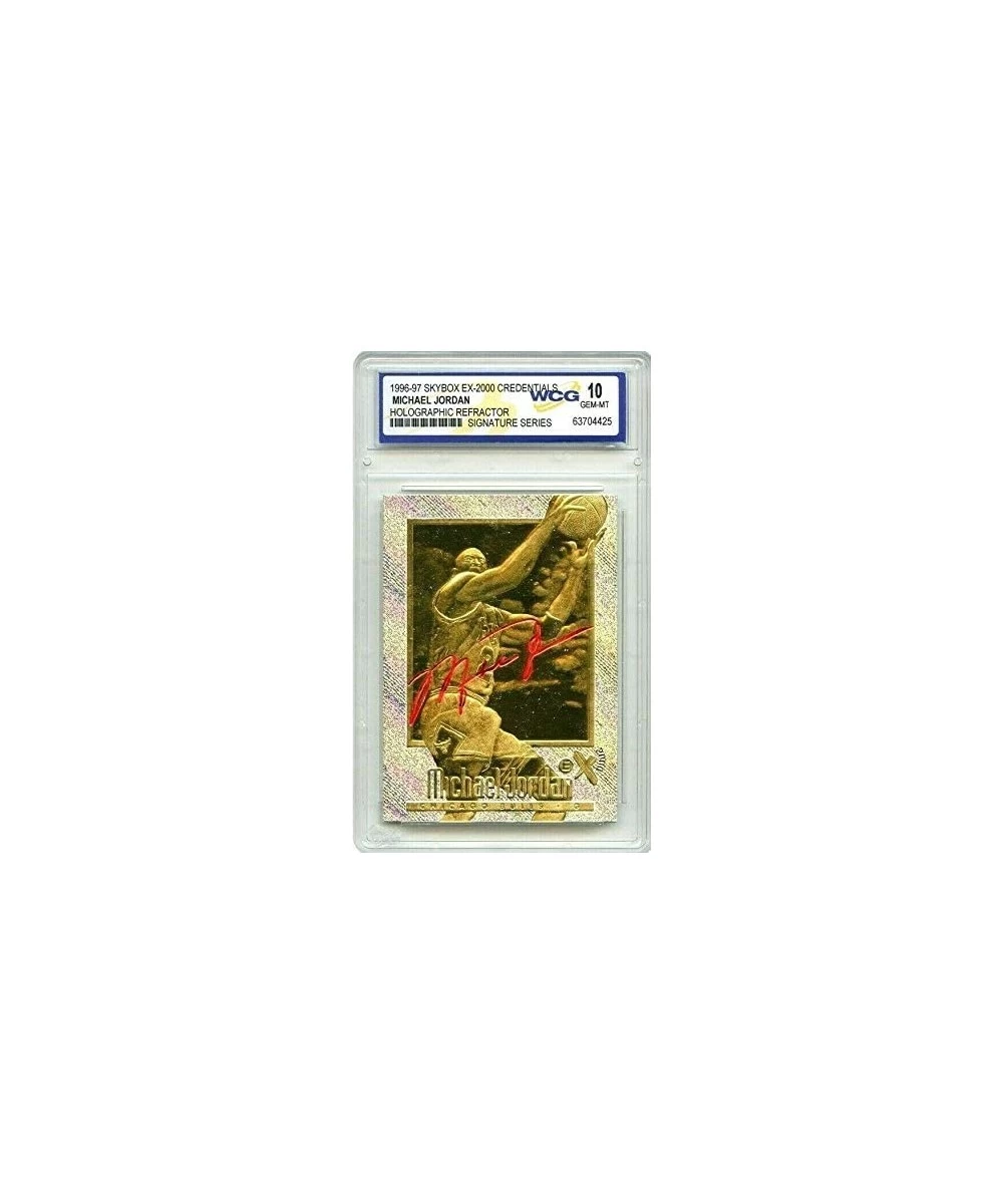 Michael Jordan 1996-97 Credentials EX-2000 Signature Series Graded GEM-MT 10 Refractor 23-KT Gold Card! $57.48 Trading Cards ...