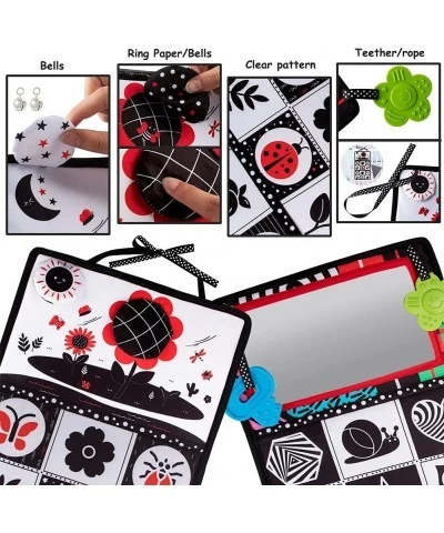 Tummy Time Mirror Newborn Toys Infant Toys 0-3 Months Brain Developmental Baby Mirror Tummy Time Toys Black and White High Co...