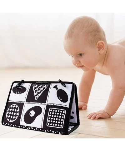 Tummy Time Mirror Newborn Toys Infant Toys 0-3 Months Brain Developmental Baby Mirror Tummy Time Toys Black and White High Co...