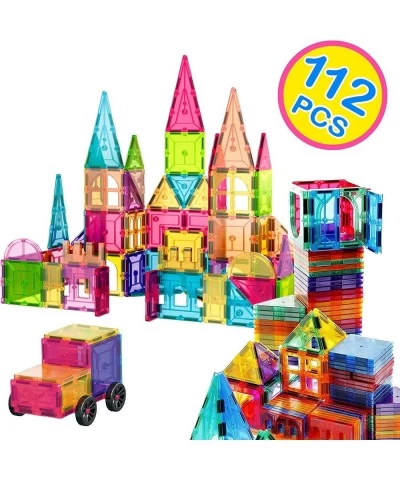 ST4 Kids Magnet Toys Magnetic Tiles 112 PCs 3D Building Blocks STEM Construction Playboards Creativity Imagination Recreation...