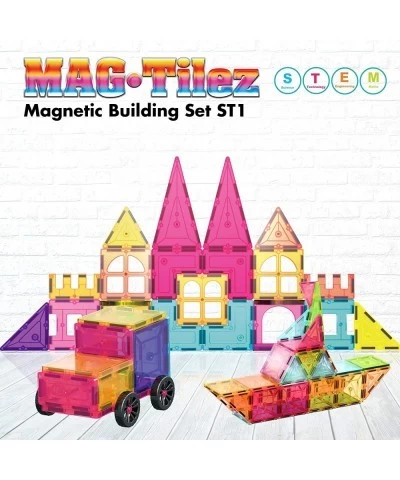 ST4 Kids Magnet Toys Magnetic Tiles 112 PCs 3D Building Blocks STEM Construction Playboards Creativity Imagination Recreation...