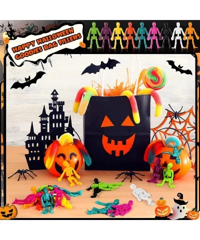 72 PCS Halloween Stretchy Skeleton Toys Halloween Party Favors for Kids Halloween Stretchy Toys Set Halloween Goody Bag Fille...