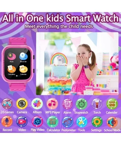 Kids Smart Watches Kids Smart Game Watch with 26 Puzzle Games HD Touch Screen Camera MP3 Player Pedometer Alarm Calculator 12...