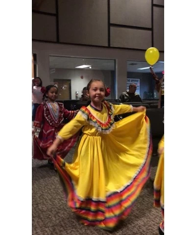 Mexican Dress for Girls Long Skirts Princess Dress Carnival Festival Birthday Party National Dance Costumes $44.95 Kids' Cost...