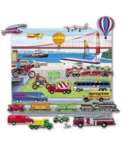 Felt Fun: Trains Trucks & Planes Precut Flannel/Felt Board Figures with 13x15 Inches Mounted Playboard 24 Pieces Set $40.37 M...