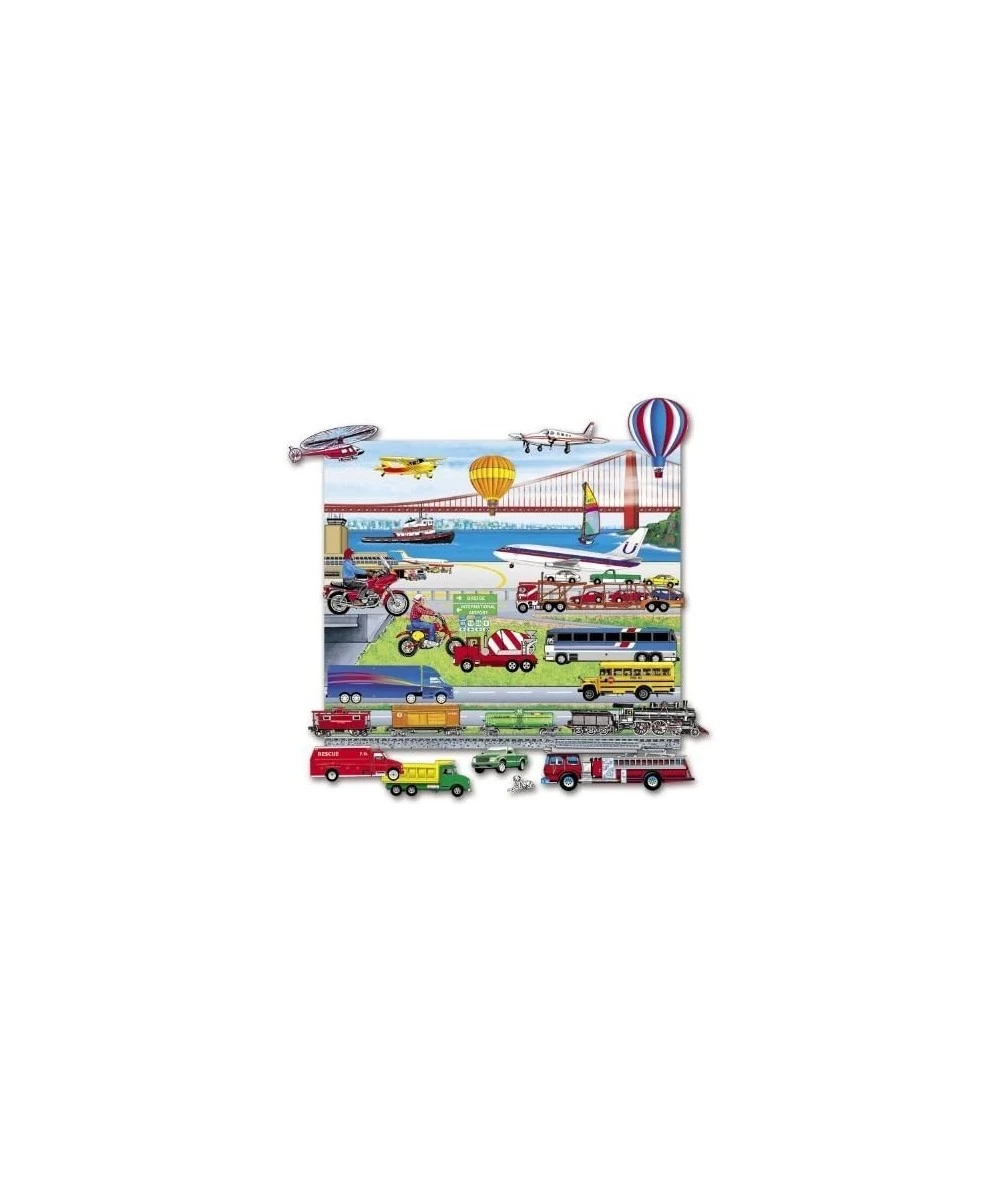 Felt Fun: Trains Trucks & Planes Precut Flannel/Felt Board Figures with 13x15 Inches Mounted Playboard 24 Pieces Set $40.37 M...