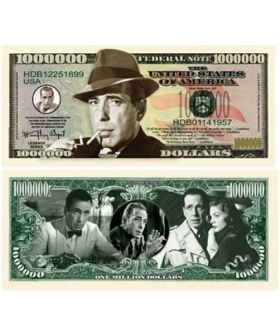 Pack of 5 - Humphrey Bogart Million Dollar Bill $16.15 Gags & Practical Joke Toys