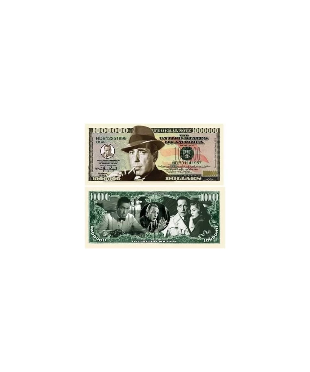 Pack of 5 - Humphrey Bogart Million Dollar Bill $16.15 Gags & Practical Joke Toys