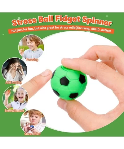 Soccer Fidget Spinner Mini Stress Ball Gyro for Kids Adults Handheld Desk Spinning Toy Bulk Goodie Bag Stocking Stuffer Class...