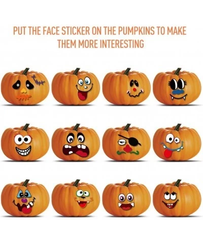 Halloween Pumpkin Stickers Fun Stickers for Kids EVA Foam DIY Pumpkin Decorating with 12 pcs Face Stickers 24 Wiggle Eyes and...