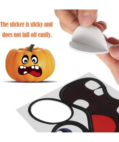 Halloween Pumpkin Stickers Fun Stickers for Kids EVA Foam DIY Pumpkin Decorating with 12 pcs Face Stickers 24 Wiggle Eyes and...