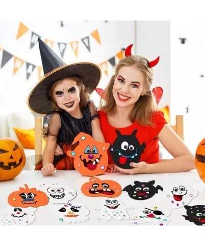 Halloween Pumpkin Stickers Fun Stickers for Kids EVA Foam DIY Pumpkin Decorating with 12 pcs Face Stickers 24 Wiggle Eyes and...