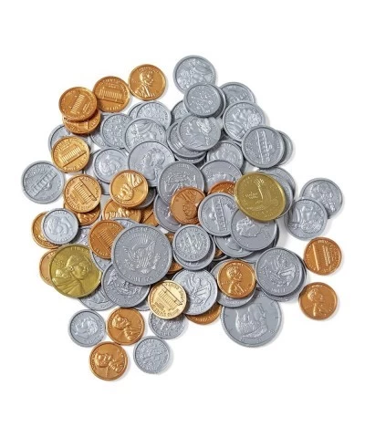 Fake Money Coin Classroom Set Detailed Fake Coins Prop Money Toy Money Play Money for Kids Realistic Money Pretend Money for ...