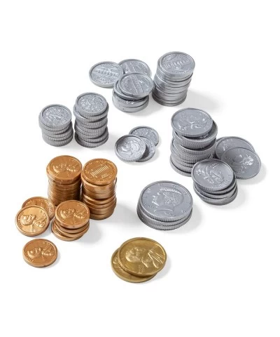 Fake Money Coin Classroom Set Detailed Fake Coins Prop Money Toy Money Play Money for Kids Realistic Money Pretend Money for ...