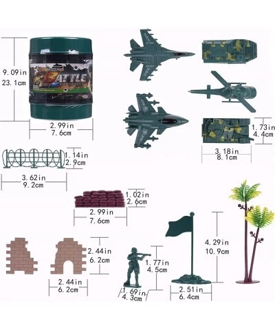 232 PCs Army Men Action Figures Army Toys of WW 2 Toy Soldiers Military Playset with a Map Toy Tanks Planes Flags Soldier Fig...