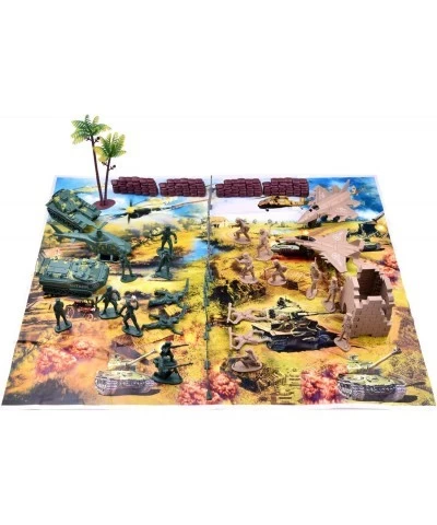 232 PCs Army Men Action Figures Army Toys of WW 2 Toy Soldiers Military Playset with a Map Toy Tanks Planes Flags Soldier Fig...