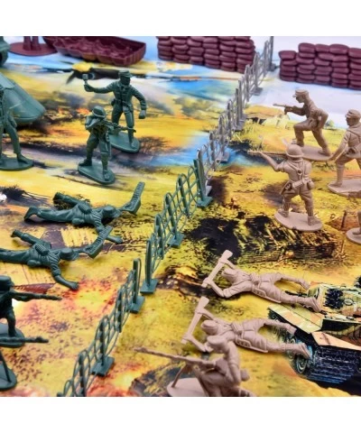 232 PCs Army Men Action Figures Army Toys of WW 2 Toy Soldiers Military Playset with a Map Toy Tanks Planes Flags Soldier Fig...