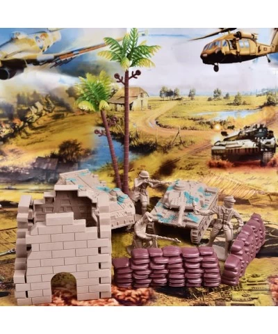 232 PCs Army Men Action Figures Army Toys of WW 2 Toy Soldiers Military Playset with a Map Toy Tanks Planes Flags Soldier Fig...