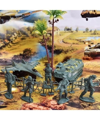 232 PCs Army Men Action Figures Army Toys of WW 2 Toy Soldiers Military Playset with a Map Toy Tanks Planes Flags Soldier Fig...