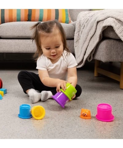 1 Year Old Boy Girl Gifts - Wooden Baby Walker - Includes Stacking Cups Zoo Themed Blocks and a Book $51.03 Early Development...