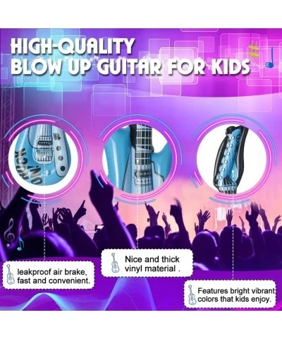 Retro Inflatable Music Instruments Set Include Inflatable Rock Star Guitar Bass Saxophone Microphones Mobile Phone and Boombo...