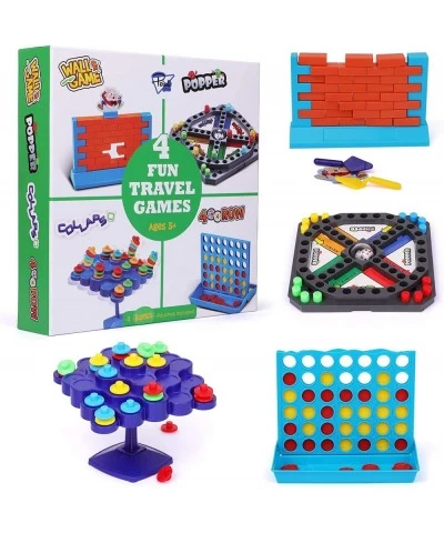 Travel Games 4-in-1 Airplane Travel Essentials Road Trip Essentials Kids Fun Games Easy Storage & Travel Friendly Critical Th...