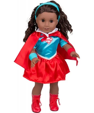 Supergirl Inspired Doll Outfit - 6 pc Premium Handmade Costume Clothes for Superwoman Inspired Superhero Costume for 18" Doll...