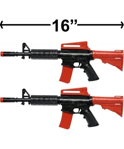 Army Rifle Gun Toy Set of 2 Pretend Play Toy Sound and Sparking Action Black 16 Inches $25.06 Toy Foam Blasters & Guns