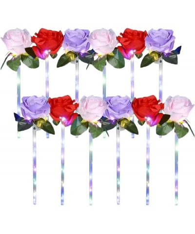 Light Up Rose Wands for Kids Set of 12 LED Rose Wand Set with Multiple Colors Light Up Party Favors and Rose Party Decoration...