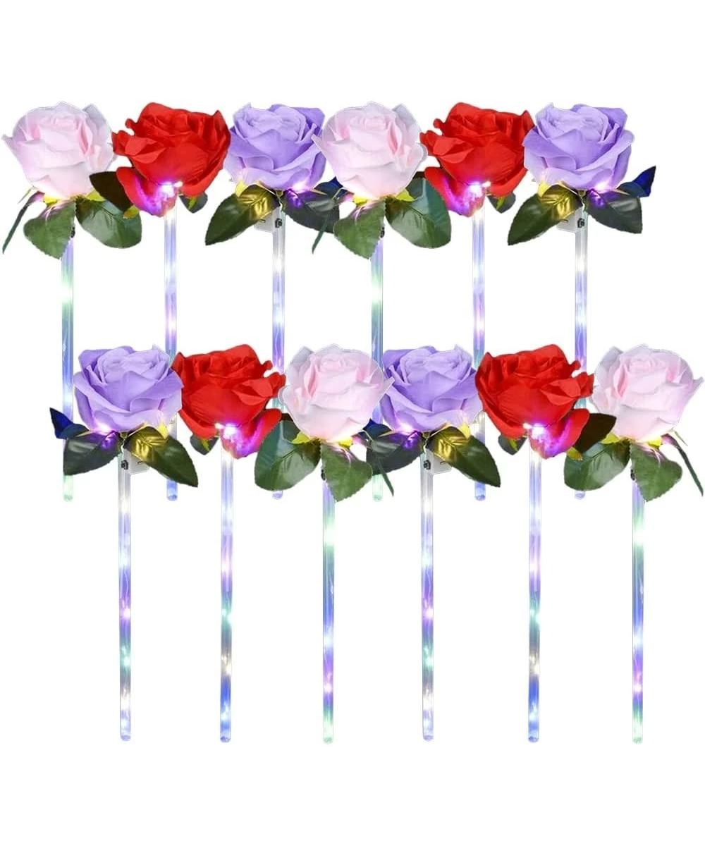 Light Up Rose Wands for Kids Set of 12 LED Rose Wand Set with Multiple Colors Light Up Party Favors and Rose Party Decoration...