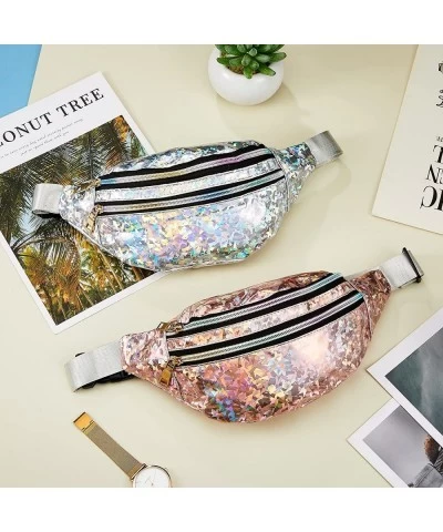 18 Pack Holographic Fanny Pack Sport Waistbag Bachelorette Party Favors Adjustable Waterproof Fanny Pack Shiny Bachelorette F...