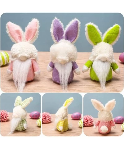 6 Pieces Easter Bunny Gnomes Colorful Plush Bunny Gnomes Easter Gnomes Easter Decor Dolls Soft Plush Dwarfs Spring Collectibl...